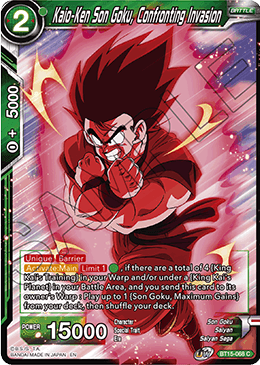 DBS Saiyan Showdown BT15-068 Son Goku, Confronting Invasion Foil