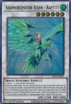 Yu-Gi-Oh! 2021 Tin of Ancient Battles Mega Pack MP21-EN231 Adamancipator Risen - Raptite Ultra Rare