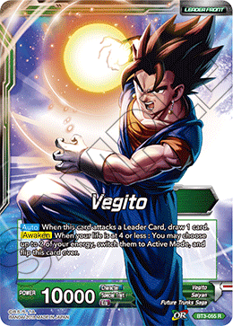 DBS Cross Worlds BT3-055 Vegito / Going All In, SSB Vegito (Leader) Foil