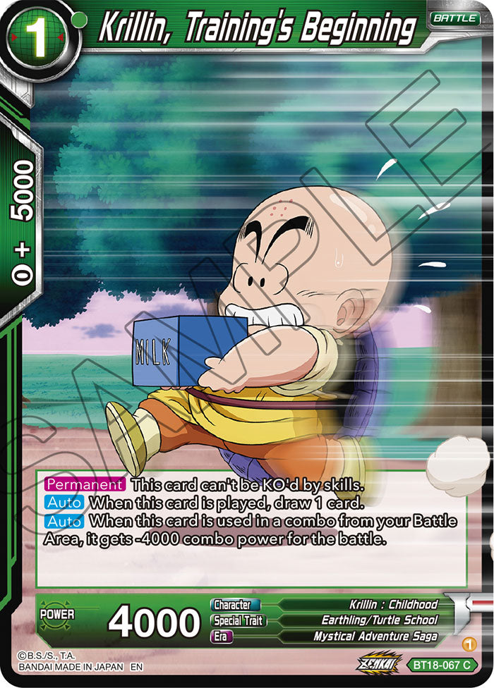 DBS Dawn of the Z-Legends BT18-067 Krillin, Training's Beginning Foil