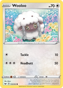 SWSH Sword and Shield 153/202 Wooloo