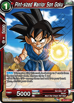 DBS Cross Worlds BT3-006 Pint-sized Warrior Son Goku