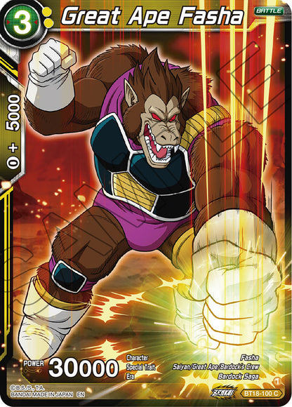 DBS Dawn of the Z-Legends BT18-100 Great Ape Fasha