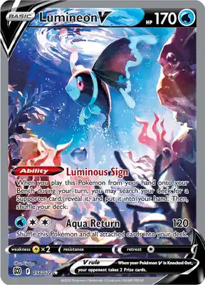 SWSH Brilliant Stars 156/172 Lumineon V Alternate Art