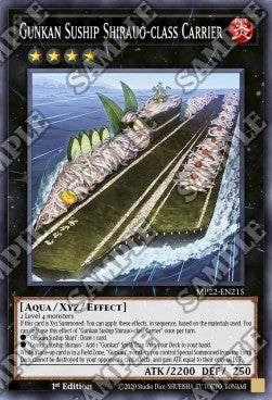 Yu-Gi-Oh! 2022 Tin of the Pharaoh's Gods Mega Pack MP22-EN215 Gunkan Suship Shirauo-class Carrier