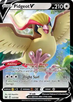 SWSH Lost Origin 137/196 Pidgeot V