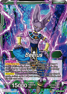 DBS Realm of the Gods BT16-046 Beerus / Beerus, Victory at All Costs (Leader)