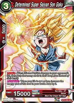 DBS Cross Worlds BT3-005 Determined Super Saiyan Son Goku Foil