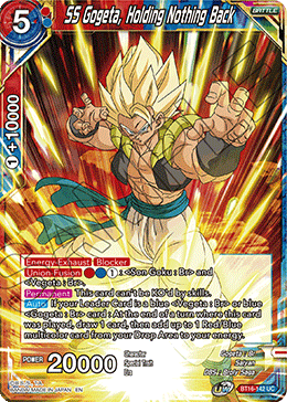 DBS Realm of the Gods BT16-142 SS Gogeta, Holding Nothing Back Foil