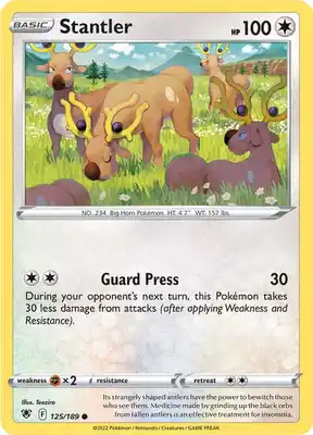 SWSH Astral Radiance 125/189 Stantler Reverse Holo