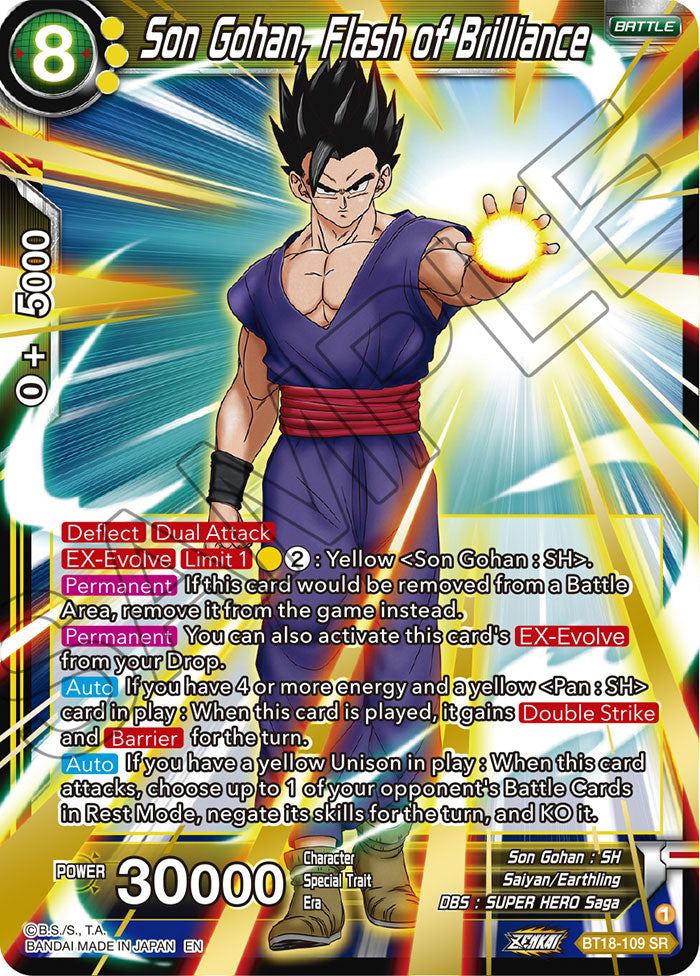 DBS Dawn of the Z-Legends BT18-109 Son Gohan, Flash of Brilliance SR