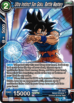 DBS Universal Onslaught BT9-026 Ultra Instinct Son Goku, Battle Mastery