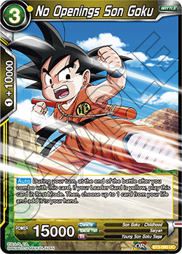 DBS Cross Worlds BT3-090 No Openings Son Goku Foil