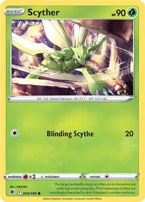 SWSH Astral Radiance 004/189 Scyther Reverse Holo
