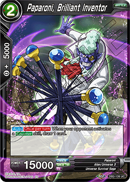 DBS Draft Box 5: Divine Multiverse DB2-139 Paparoni, Brilliant Inventor