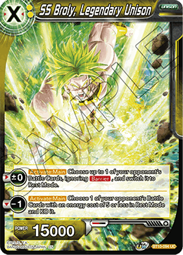 DBS Rise of the Unison Warrior BT10-094 SS Broly, Legendary Unison Foil