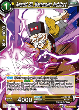 DBS Universal Onslaught BT9-054 Android 20, Mastermind Architect Foil