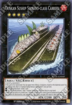 Yu-Gi-Oh! Burst of Destiny BODE-EN049 Gunkan Suship Shirauo-class Carrier