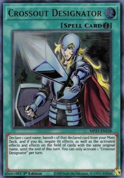 Yu-Gi-Oh! 2021 Tin of Ancient Battles Mega Pack MP21-EN258 Crossout Designator Ultra Rare