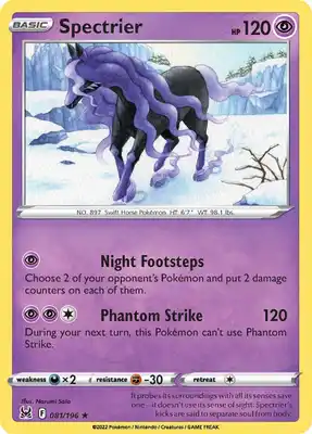 SWSH Lost Origin 081/196 Spectrier Holo Rare