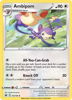 SWSH Lost Origin 145/196 Ambipom