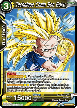 DBS Rise of the Unison Warrior BT10-098 Technique Chain Son Goku