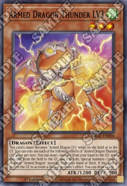 Yu-Gi-Oh! 2022 Tin of the Pharaoh's Gods Mega Pack MP22-EN004 Armed Dragon Thunder LV3