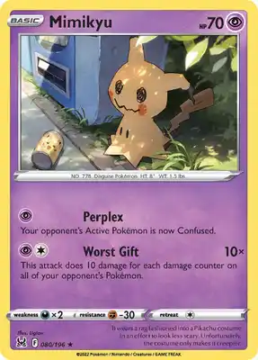 SWSH Lost Origin 080/196 Mimikyu Reverse Holo