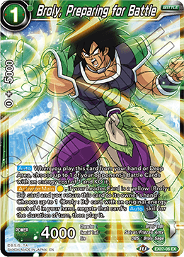 DBS Expansion Set 07: Magnificent Collection - Fusion Hero EX07-06 Broly, Preparing for Battle Foil