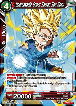 DBS Series 3 Starter The Extreme Evolution SD2-003 Unbreakable Super Saiyan Son Goku