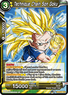 DBS Rise of the Unison Warrior BT10-098 Technique Chain Son Goku Foil