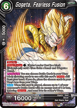 DBS Vicious Rejuvenation BT12-137 Gogeta, Fearless Fusion Foil