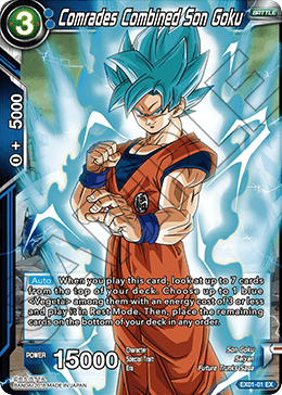 DBS Expansion Set 01: Mighty Heroes EX01-01 SSB Comrades Combined Son Goku