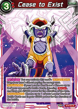 DBS Universal Onslaught BT9-017 Cease to Exist Foil