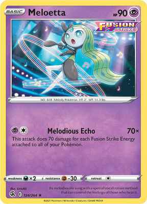 SWSH Fusion Strike 124/264 Meloetta Reverse Holo