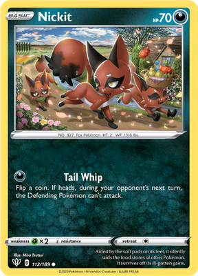 SWSH Darkness Ablaze 112/189 Nickit