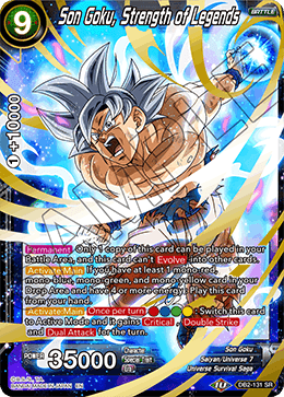 DBS Draft Box 5: Divine Multiverse DB2-131 Son Goku, Strength of Legends (SR)