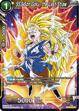 DBS Series 8 Starter Parasitic Overlord SD10-002 SS3 Son Goku, the Last Straw Foil