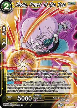 DBS Saiyan Showdown BT15-112 Rasin, Power of the Tree Foil