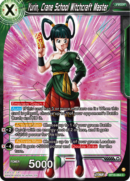 DBS Dawn of the Z-Legends BT18-064 Yurin, Crane School Witchcraft Master Foil