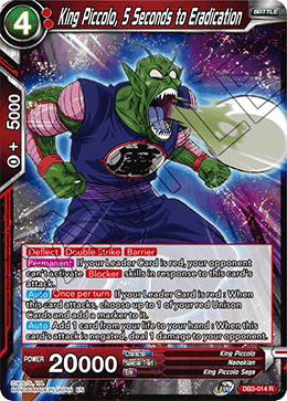 DBS Draft Box 6: Giant's Force DB3-014 King Piccolo, 5 Seconds to Eradication