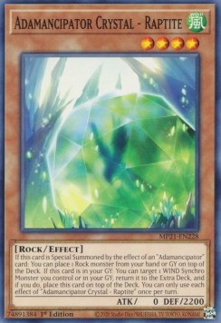 Yu-Gi-Oh! 2021 Tin of Ancient Battles Mega Pack MP21-EN228 Adamancipator Crystal - Raptite