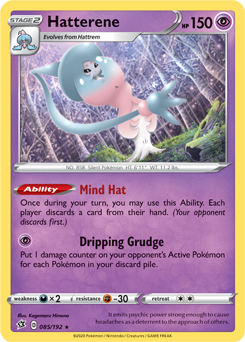 SWSH Rebel Clash 085/192 Hatterene Reverse Holo