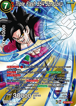 DBS Colossal Warfare BT4-003 Triple Flash SS4 Son Goku (SR)