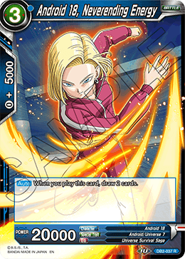 DBS Draft Box 5: Divine Multiverse DB2-037 Android 18, Neverending Energy Foil