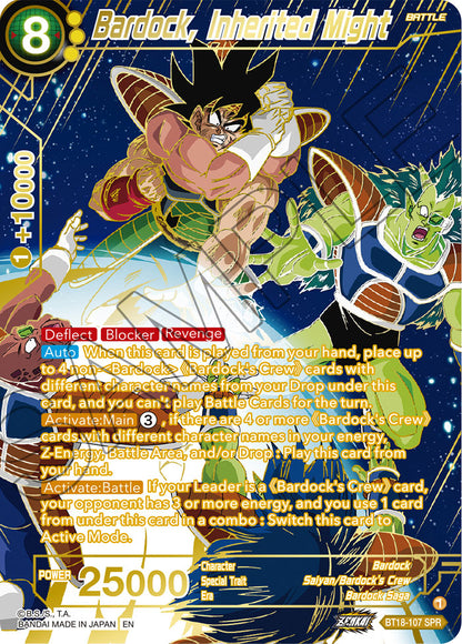 DBS Dawn of the Z-Legends BT18-107 Bardock, Inherited Might SPR