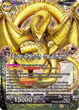 DBS Destroyer Kings BT6-106 Super Dragon Balls / Super Shenron, the Almighty (Leader) Foil