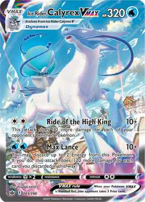 SWSH Chilling Reign 203/198 Ice Rider Calyrex Vmax Alternate Art
