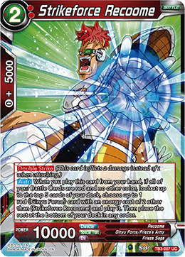DBS Clash of Fates TB3-007 Strikeforce Recoome Foil