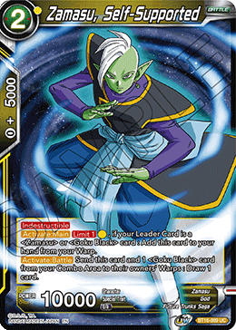 DBS Realm of the Gods BT16-089 Zamasu, Self-Supported Foil
